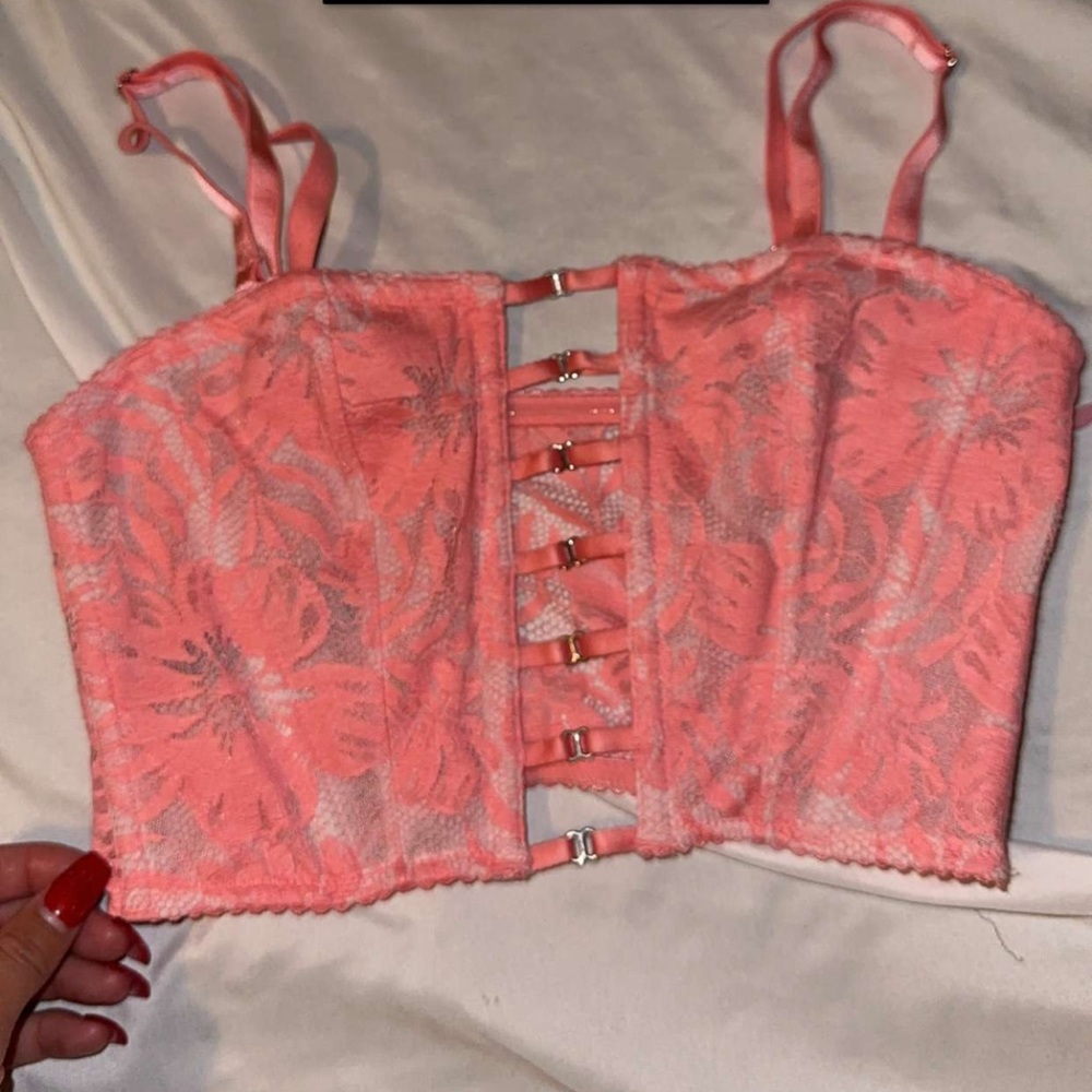Pink corset going out top Victoria secret